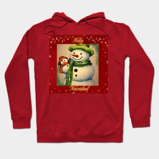 Feliz Navidad de parte del muñeco de nieve y el bebé muñeco de nieve Hoodie